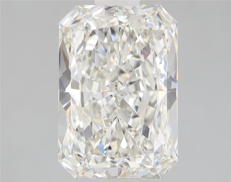 1.55ct Radiant cut lab diamond, F color, VVS2 clarity, 8.37x5.75x3.66mm measurements.