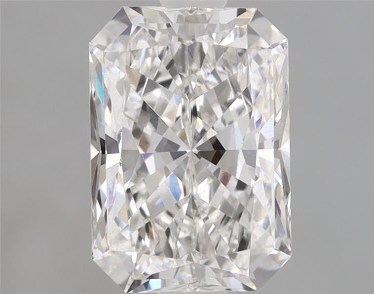 1.56ct Radiant cut lab-grown diamond, F color, VVS2 clarity, 8.35x5.80x3.92mm measurements