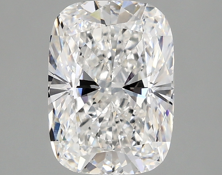 Loose 1.94ct cushion cut lab-grown diamond, D/VS1, 8.84mm ID.