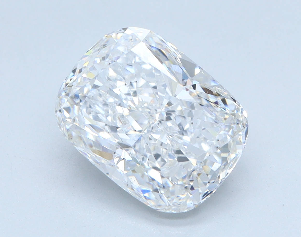2.3ct cushion cut lab diamond, E color, VS2 clarity, 9.06mm ID