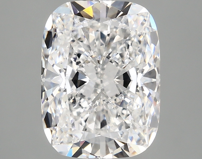 2.99ct lab-grown cushion cut diamond, D color, VS2 clarity, 10.03x7.53x4.99mm
