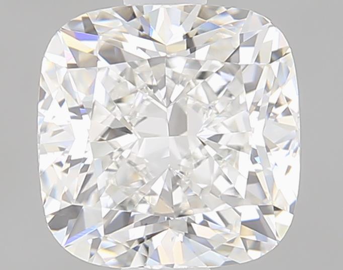 1.37ct lab-grown cushion cut diamond, F color, VVS2 clarity, 6.25x6.21x4.18mm
