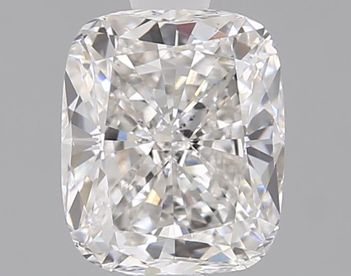 1.5 carat lab-grown cushion cut diamond, F color, VS1 clarity, 7.24x6.03x4.11 mm measurements