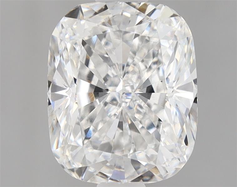 1.51ct cushion cut lab-grown diamond, E color, VS1 clarity, 7.34x6.01x4.05mm measurements