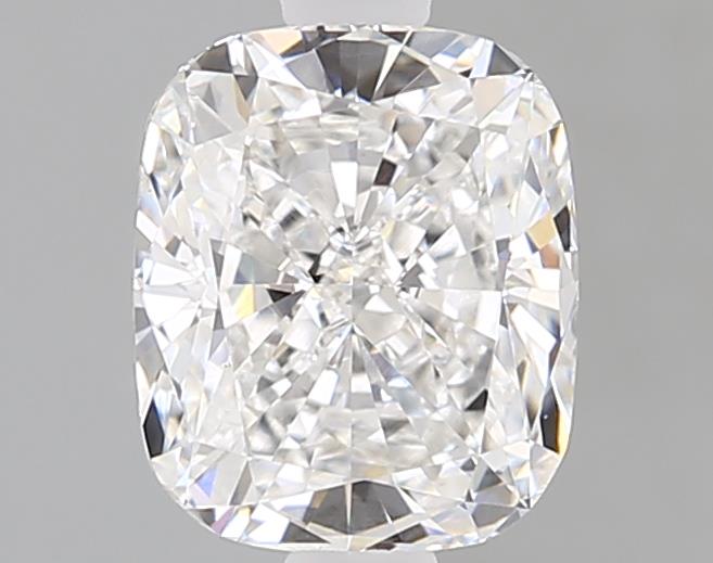 1.53ct cushion cut lab diamond, E color, VVS2 clarity, 7.34x6.14x4.08mm.