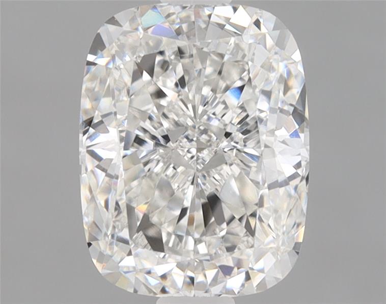 1.56ct lab-grown cushion cut diamond, F color, VVS2 clarity, 7.71x5.99x3.99mm