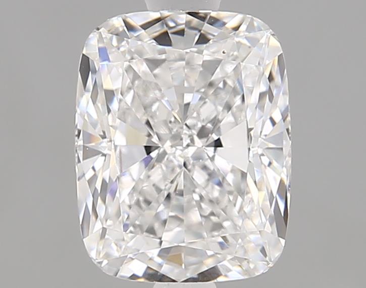 1.57ct cushion cut lab diamond, D color, VVS2 clarity, 7.48x5.90x4.11mm