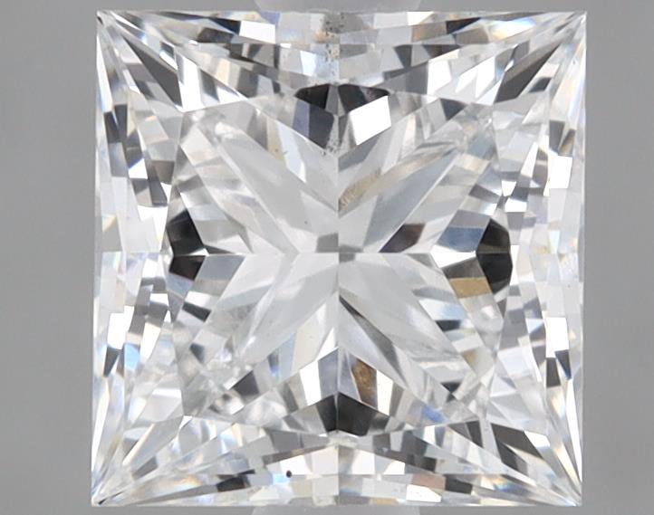 1.23ct Princess cut lab-grown diamond, D color, VS1 clarity, measurements 5.87x5.81x4.04 mm