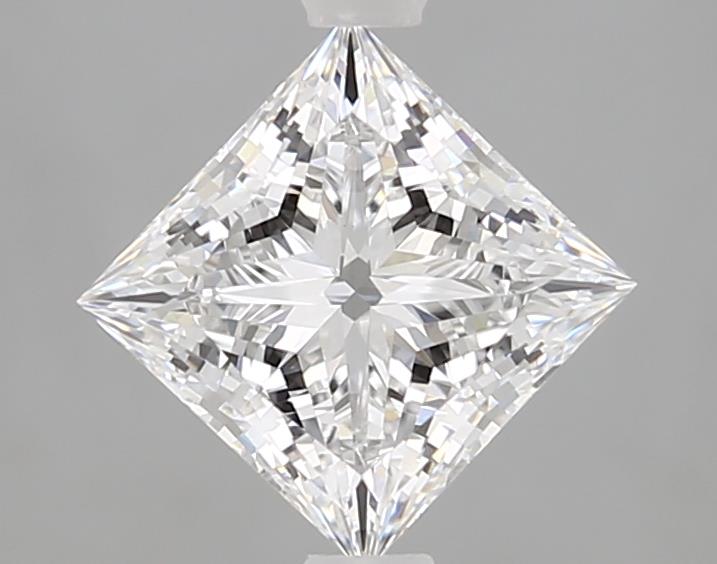 1.3ct Princess cut lab diamond, E color, VVS2 clarity, 6.05mm ID