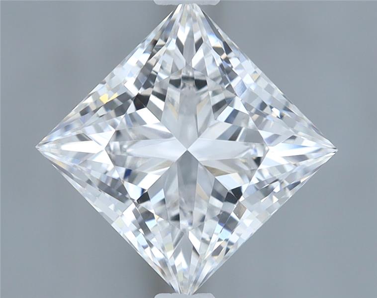 1.79ct lab-grown diamond, Princess cut, E color, VVS2 clarity, 6.58mm ID