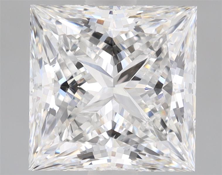1.82ct Princess cut lab-grown diamond, E/VVS2, 6.85x6.83x4.53 mm