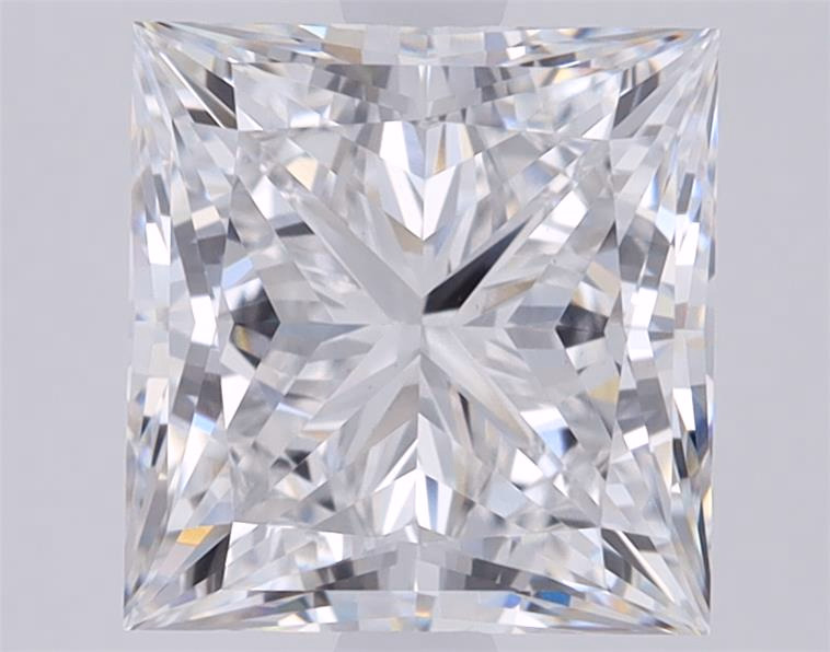 1.96ct Princess cut lab-grown diamond, E color, VVS1 clarity, 6.84mm ID