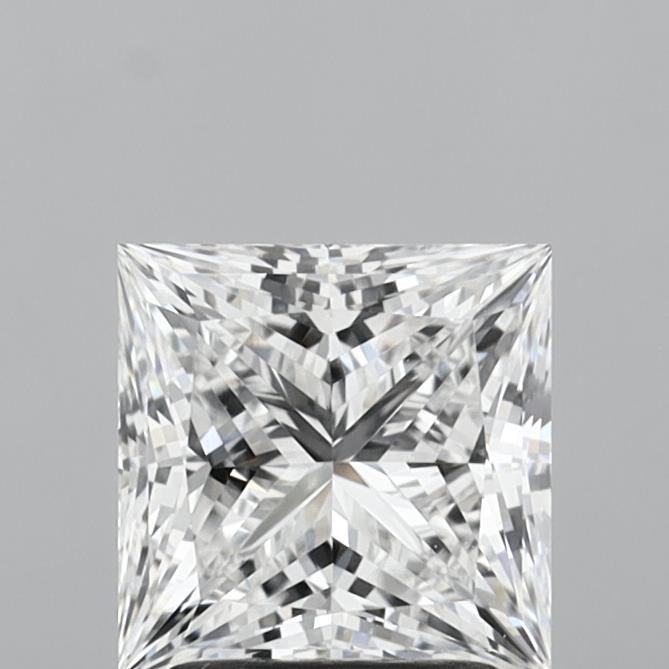 2.07ct lab-grown diamond, Princess cut, E/VVS1, 7.01mm ID