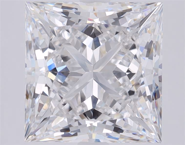2.22ct Princess cut lab-grown diamond, D color, VS1 clarity, 7.09mm ID