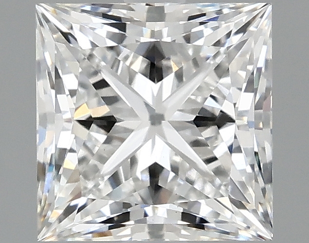 2.24ct lab-grown princess diamond, E/VS1, 7.00 x 6.96 x 5.08mm