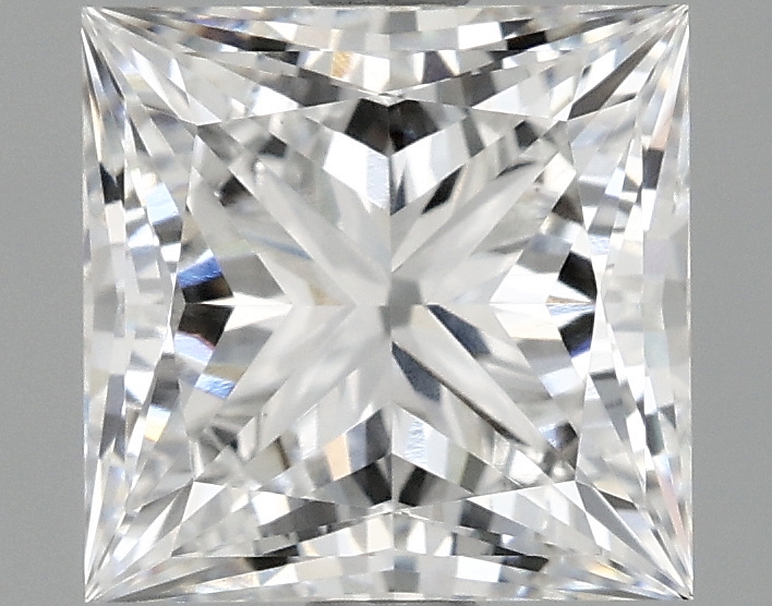 2.28ct Princess cut lab-grown diamond, E color, VVS2 clarity, 7.40 x 7.23 x 4.94 mm