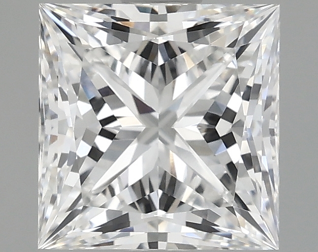 2.37ct Princess cut lab-grown diamond, D/VVS2, 7.38 x 7.23 x 5.18 mm