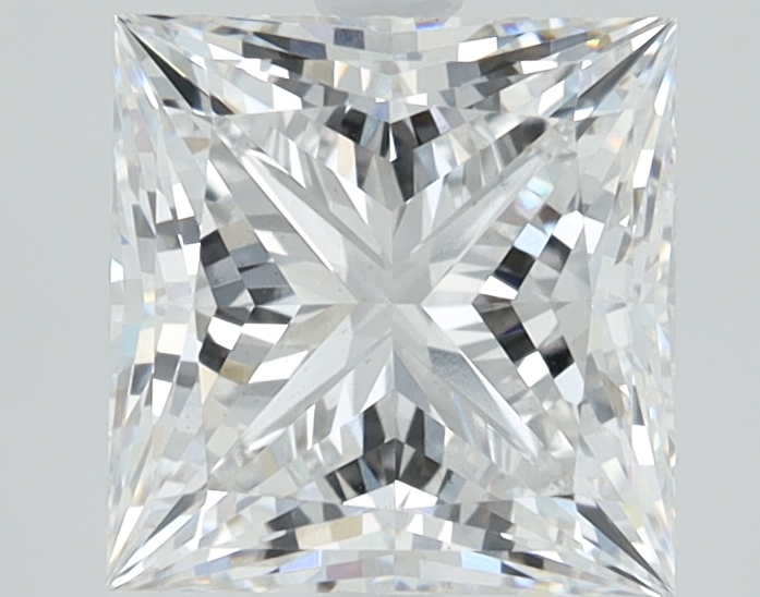 2.37ct Princess cut lab-grown diamond, E/VS2, 7.28mm ID