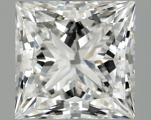 2.38ct Princess cut lab-grown diamond, F/VVS2, 7.47 x 7.31 x 5.02 mm