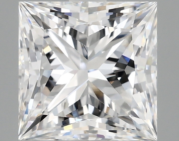 2.42ct Princess cut lab-grown diamond, E/VVS2, 7.34x7.31x5.25mm
