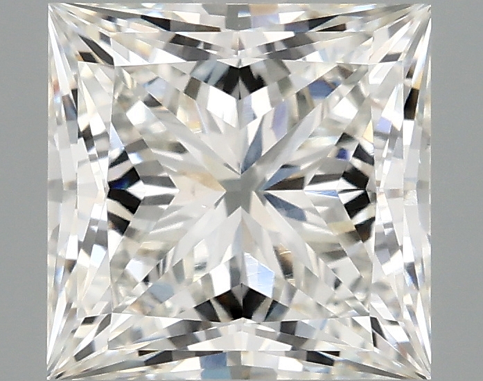 2.44ct Princess cut lab-grown diamond, F/VS2, 7.51mm x 7.38mm x 5.04mm