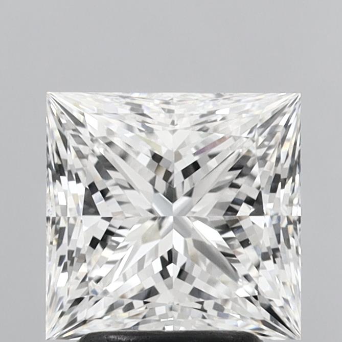 2.86ct Princess cut lab diamond, E color, VVS1 clarity, 7.85mm ID