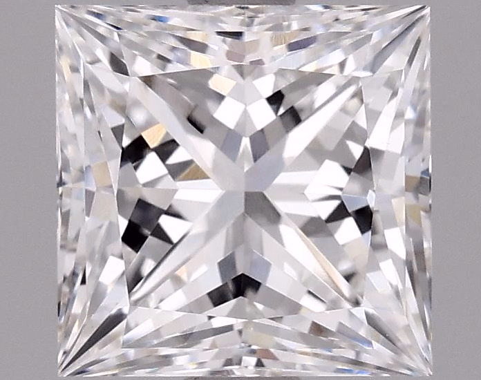 2.87ct Princess cut lab-grown diamond, F/VVS2, 7.78 x 7.62 x 5.41 mm