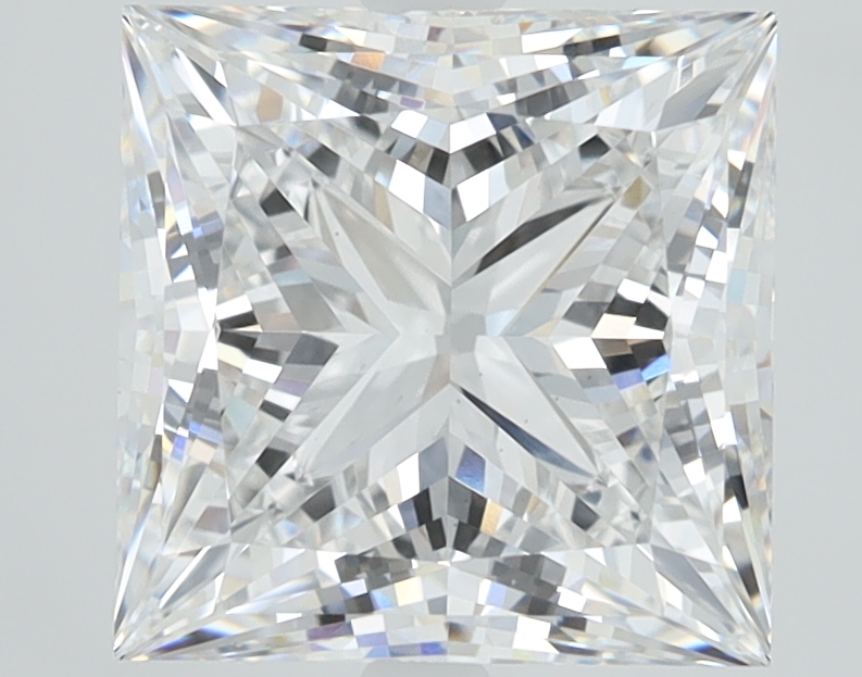 3.45ct Princess cut lab-grown diamond, D/VS1, 8.37mm ID