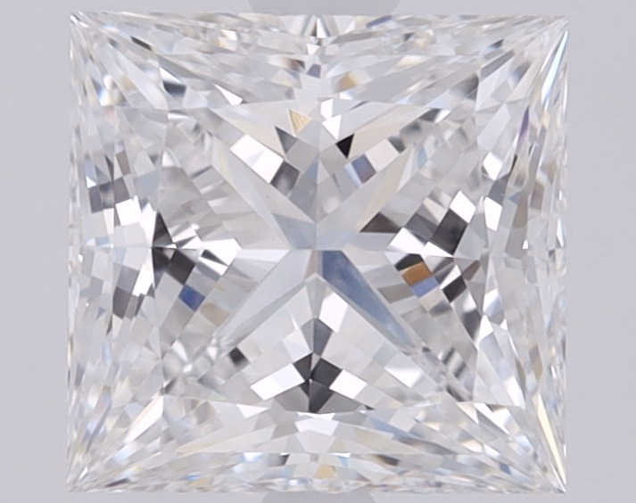 3.53ct Princess cut lab-grown diamond, E/VVS1, 8.57mm ID