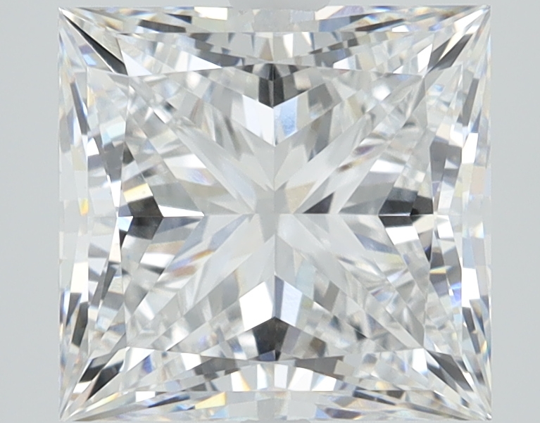 Lab-grown 3.58ct Princess diamond, D/VVS2, 8.45mm ID