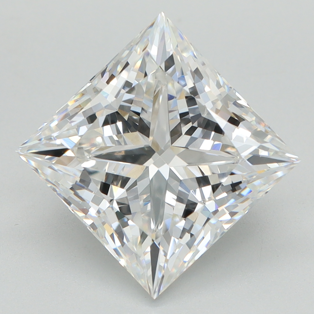 4.09ct Princess cut lab-grown diamond, E/VVS1, 8.67mm ID