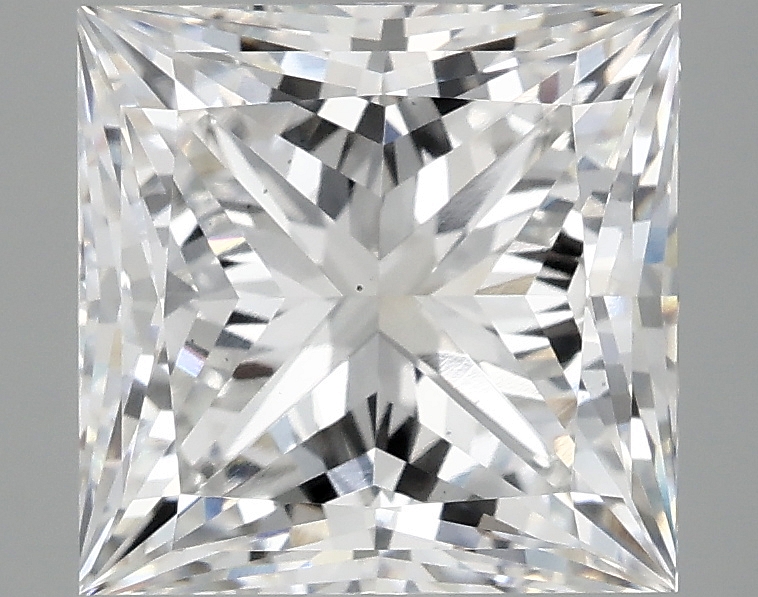 4.09ct Princess cut lab-grown diamond, E/VS2, 8.84mm x 8.67mm x 6.21mm