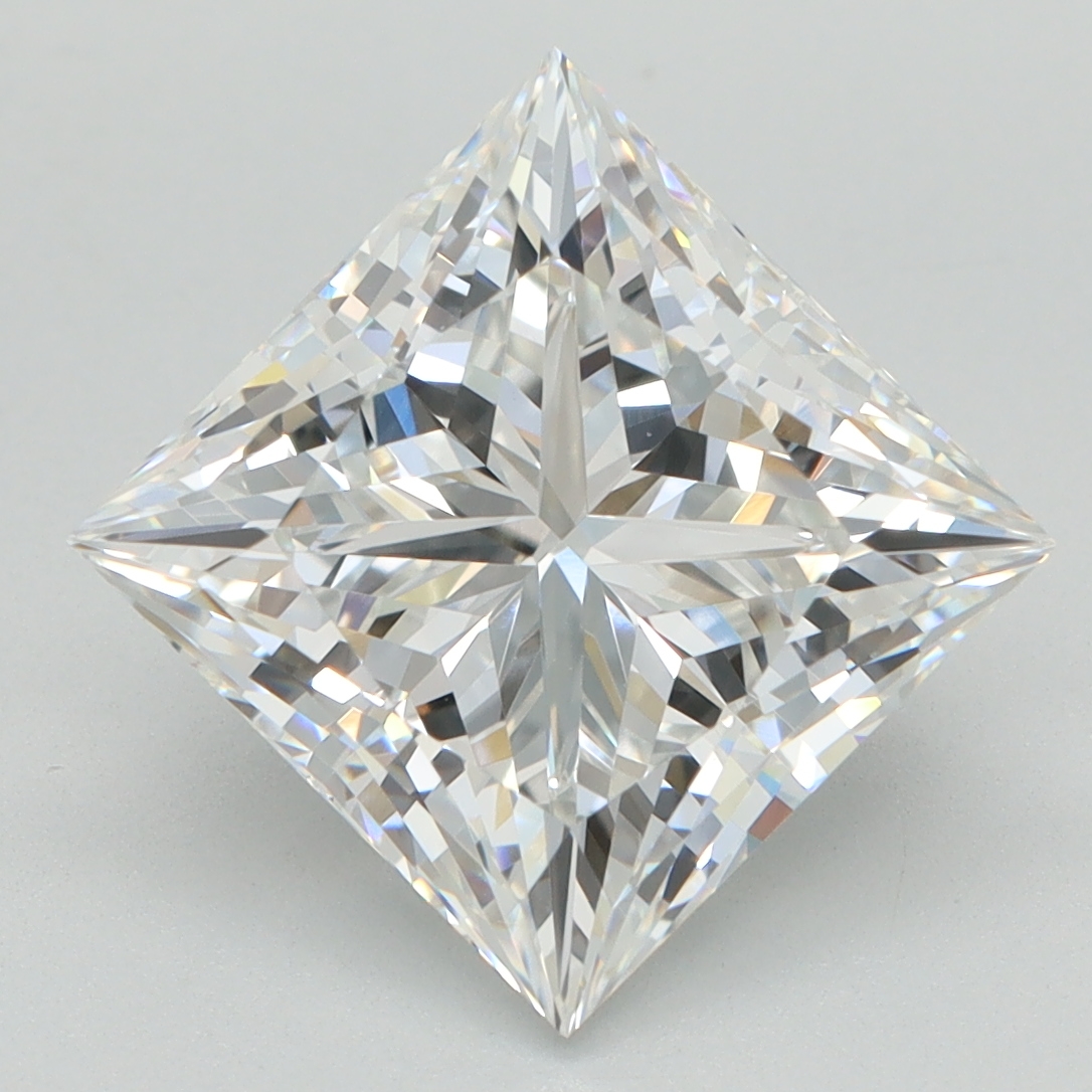 4.1ct lab-grown princess diamond, E/VVS1, 8.66mm ID