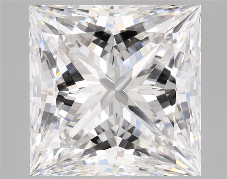 Lab-grown 5.05ct Princess cut diamond, G/VS1, 9.56mm
