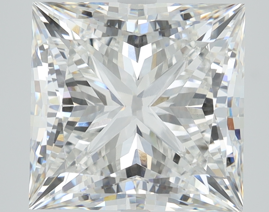 5.52ct Princess cut lab-grown diamond, F/VVS2, 9.64mm ID
