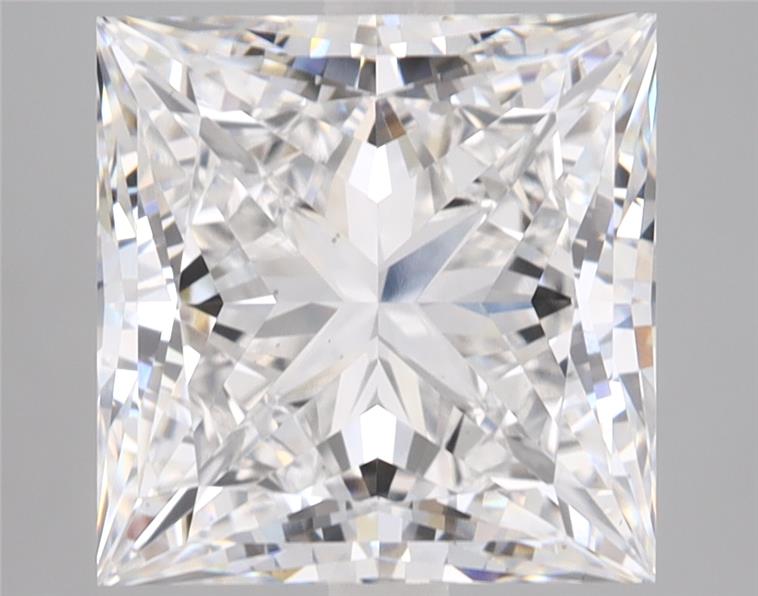 5.75ct Princess lab-grown diamond, F/VS1, 9.91mm ID, IGI certified