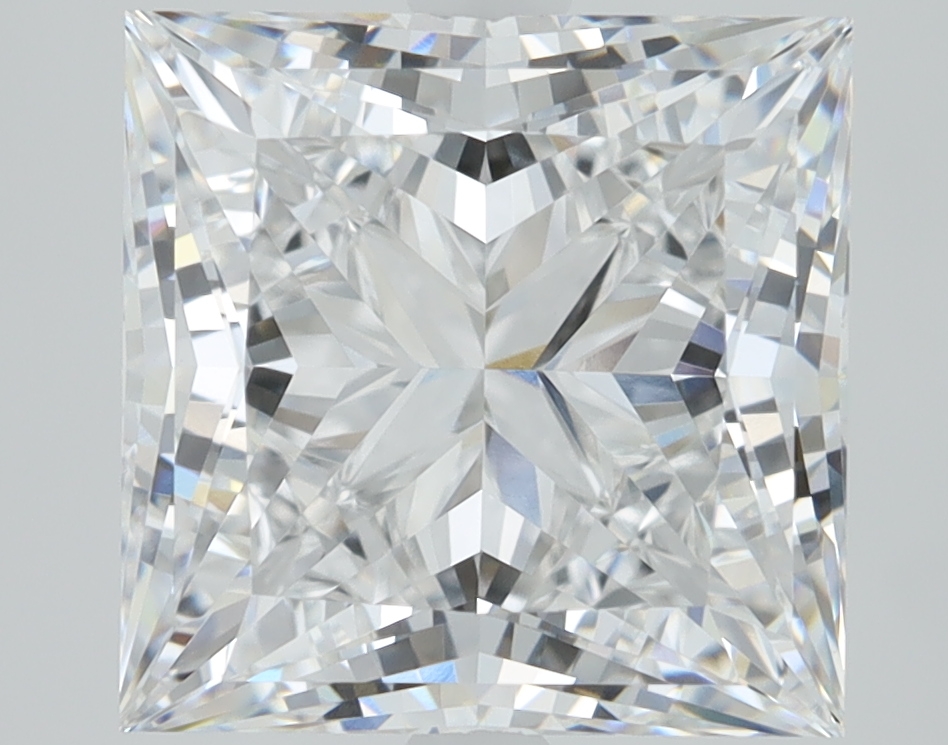 6.2ct Princess cut lab-grown diamond, E/VVS1, 10.09mm ID