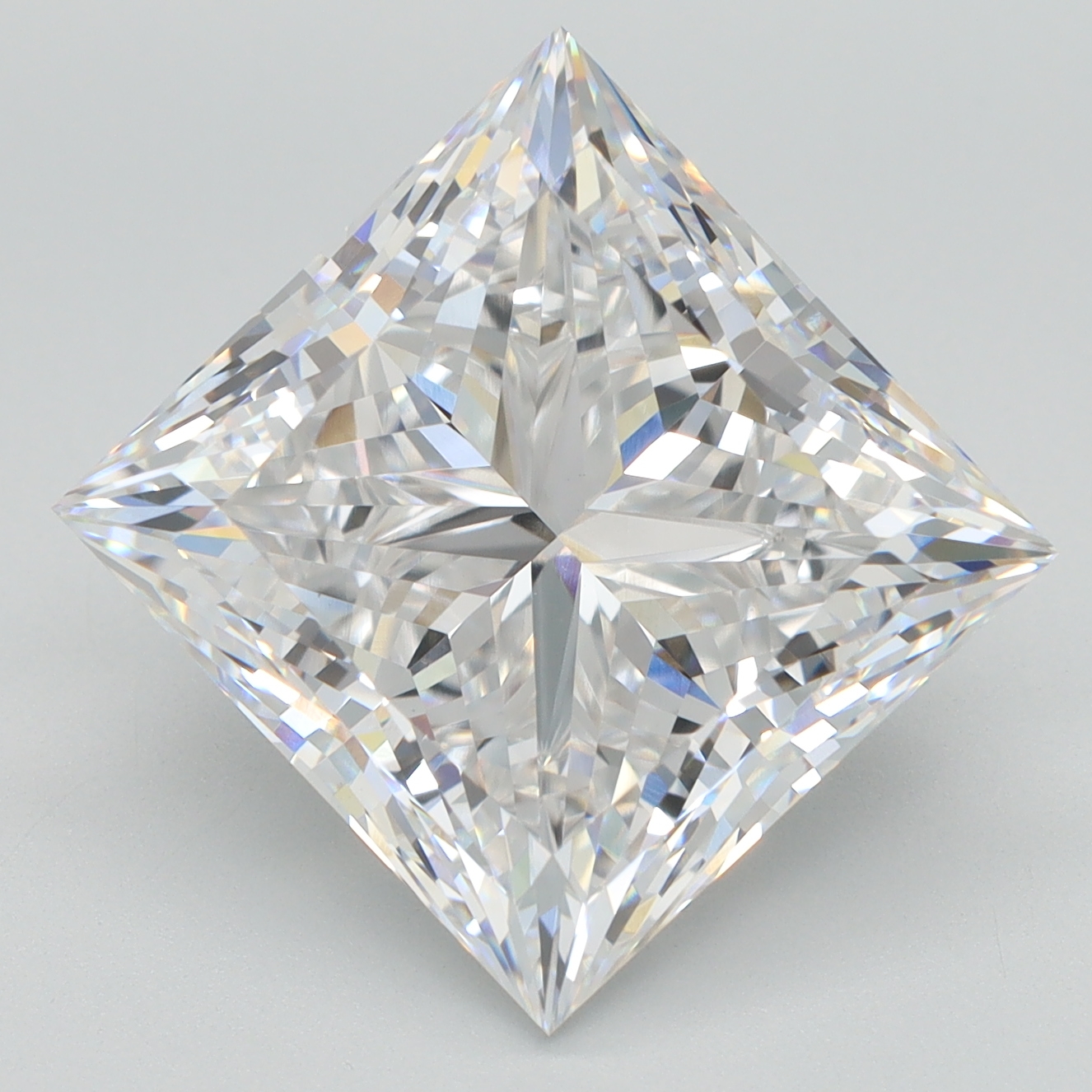 8.01ct lab-grown princess diamond, D color, VS1 clarity, measurements: 10.91mm ID