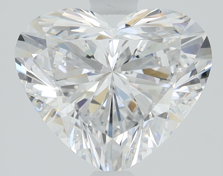 1.57ct Heart Cut Lab Grown Diamond, D Color, VVS2 Clarity, 6.99mm ID