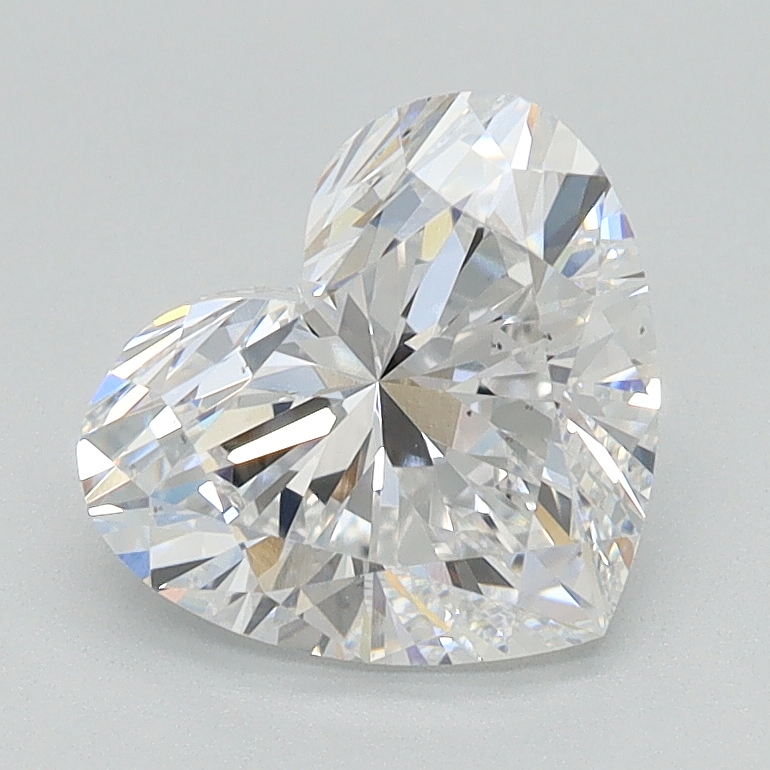 1.65ct Heart-Shaped Lab-Grown Diamond, D Color, VS1 Clarity