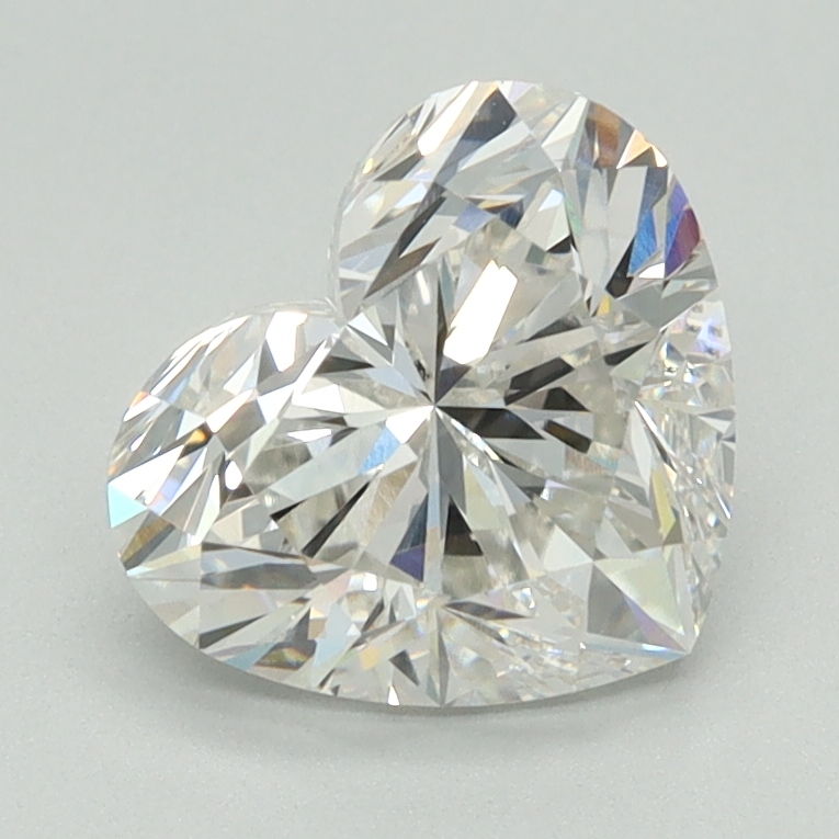 1.8ct Heart-Shaped Lab-Grown Diamond, G Color, VVS2 Clarity