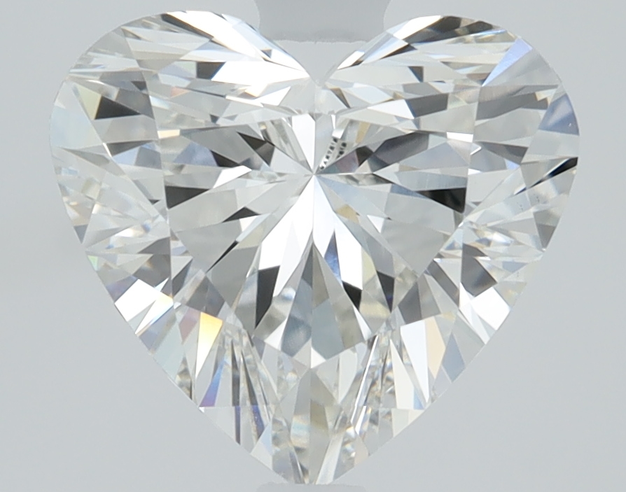 1.82ct Heart-Shaped Lab-Grown Diamond, G Color, VVS2 Clarity
