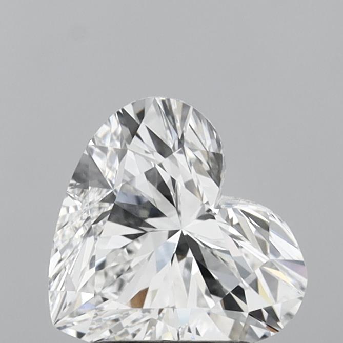 2ct lab-grown heart diamond, D/VVS1, 7.70mm ID