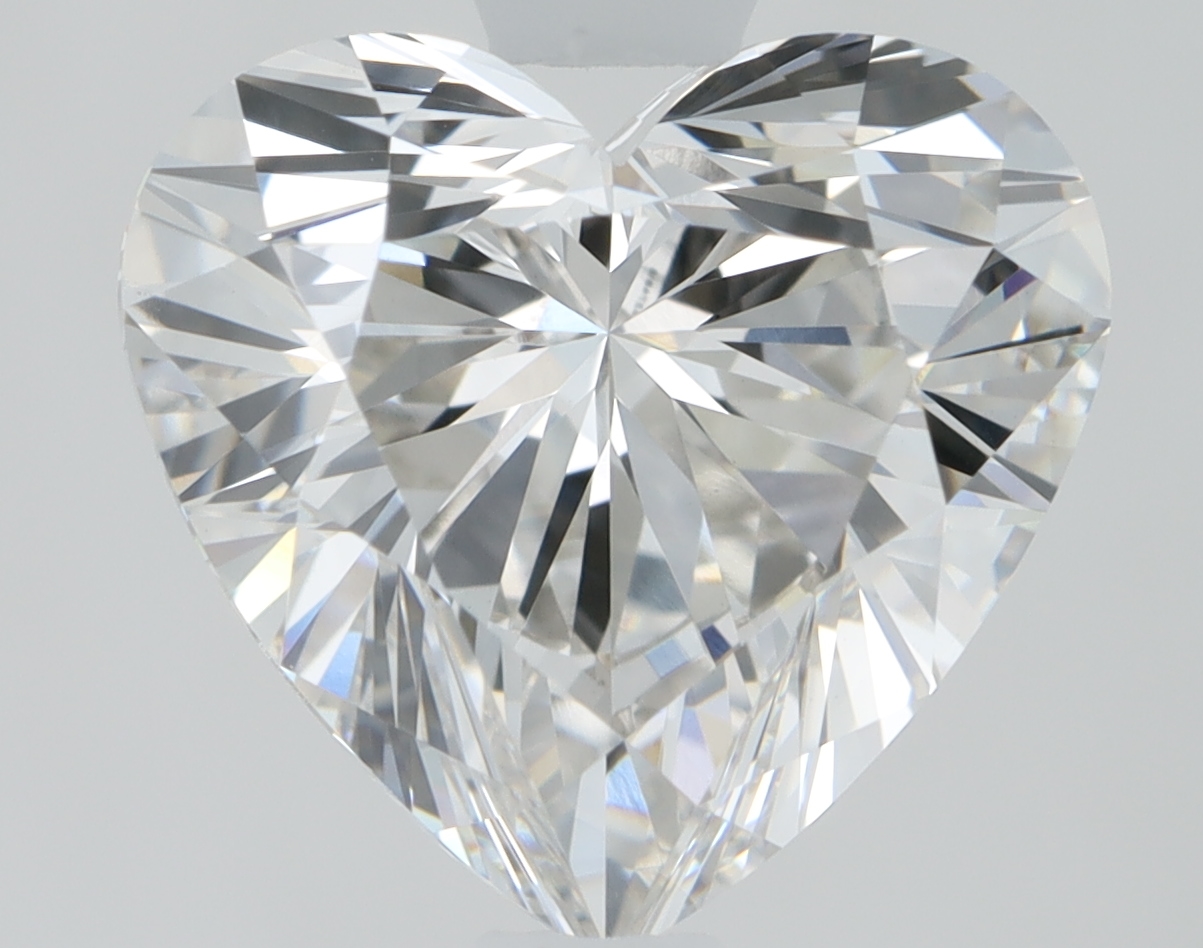 2.05ct Heart Cut Lab-Grown Diamond, G Color, VS1 Clarity, 7.60mm ID