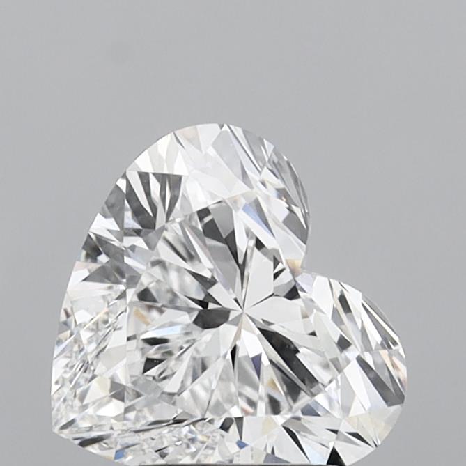 2.08ct lab-grown heart diamond, E color, VVS1 clarity, 8.00mm ID