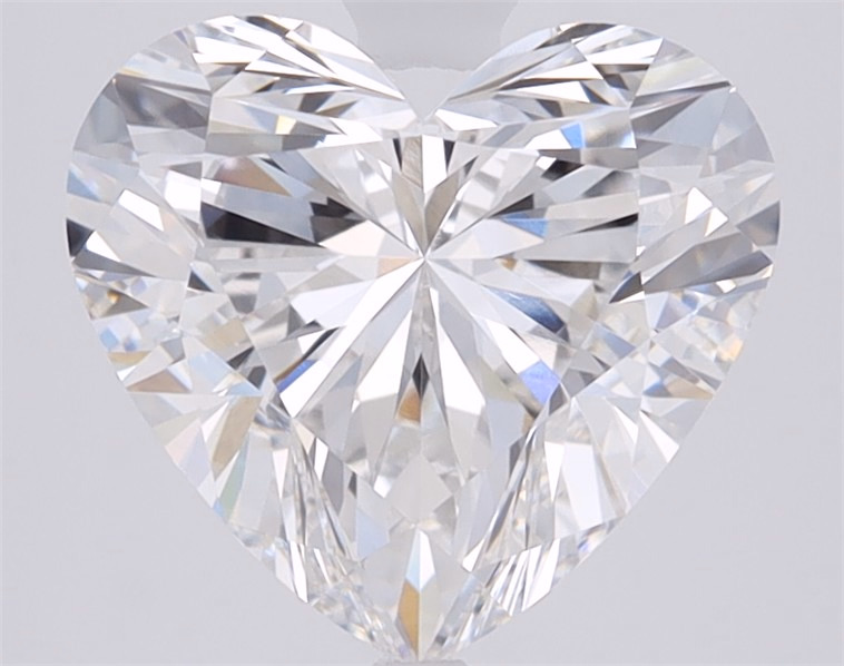 2.2ct lab-grown diamond, heart cut, D/VVS2, 8.41mm ID