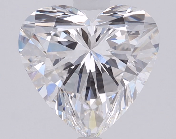 2.2ct Heart Cut Lab-Grown Diamond, F/VS1, 8.10mm ID