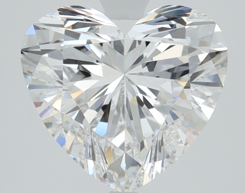 2.58ct lab-grown heart diamond, E color, VVS1 clarity, 8.62mm ID