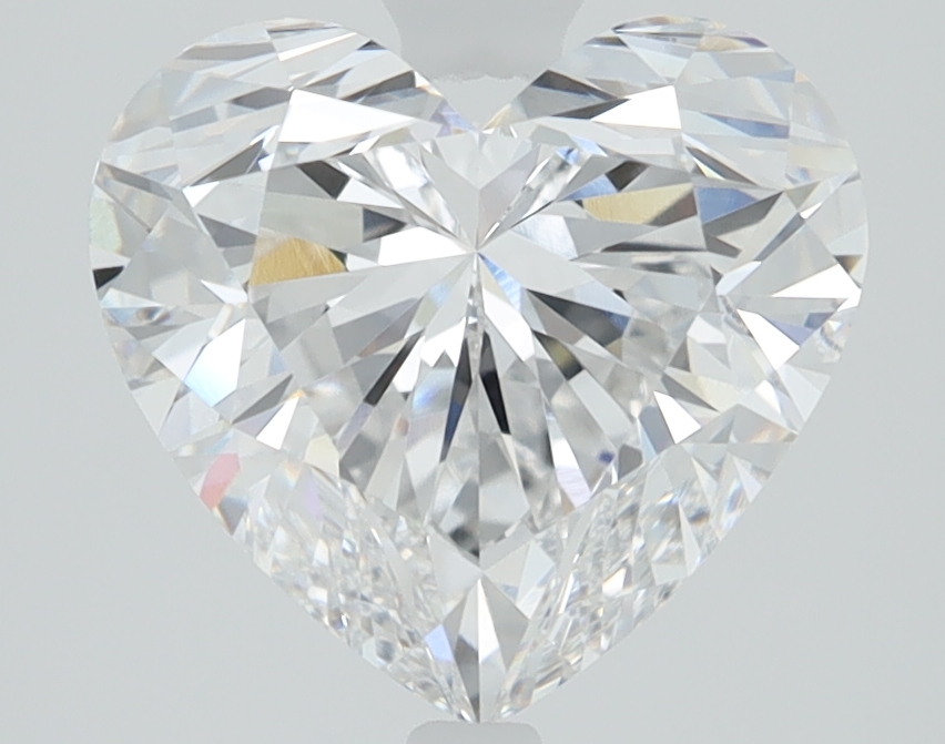 3.01ct heart-shaped lab-grown diamond, D color, VVS1 clarity, 8.85mm ID