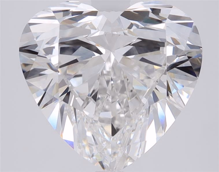 3.01ct lab-grown heart diamond, F color, VVS1 clarity, 9.03mm ID